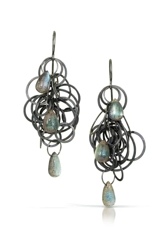 Tangle Earrings – Oxidized Silver