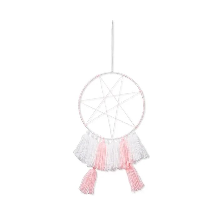 Tassel Dream Catcher Pink & White