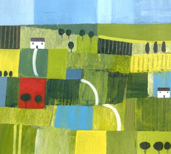 The Poppy Field (2016) Acrylic painting by Jan Rippingham