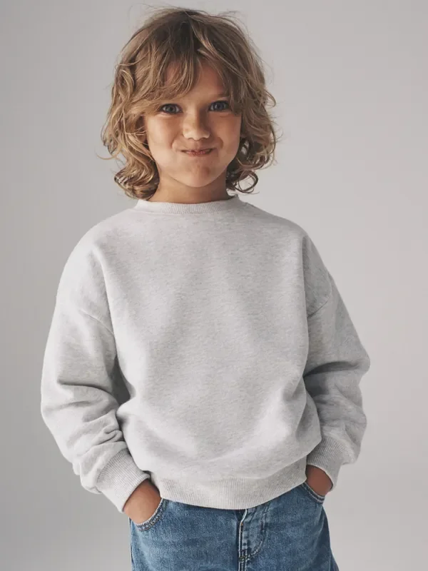 The Set Navy/Blue/Cream/Grey Marl 4 Pack Crew Neck Jersey Sweatshirts