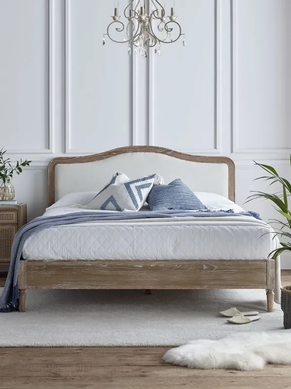 Time 4 Sleep Oak Lille Oak Upholstered Bed