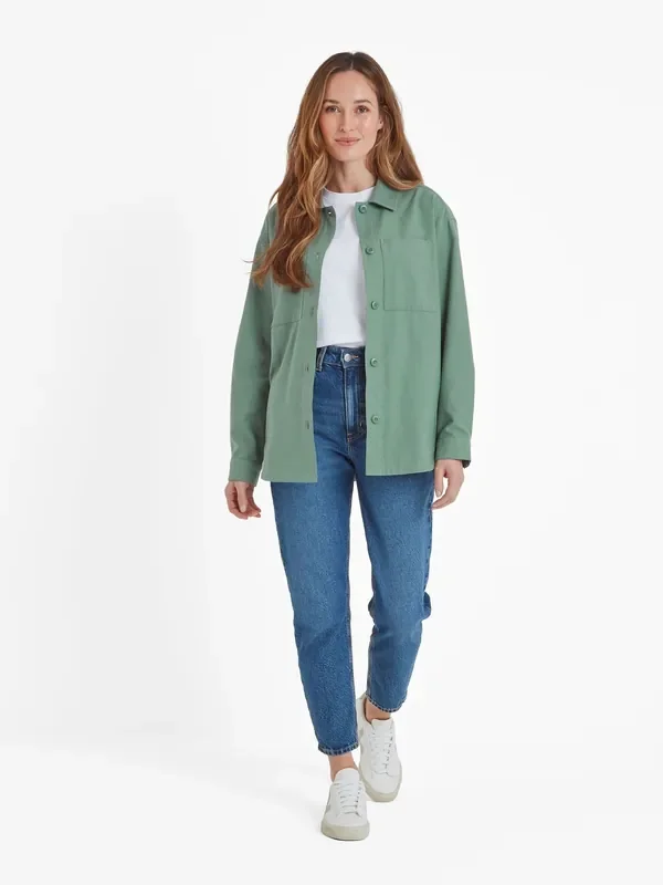 Tog 24 Green Womens Risna 100% Cotton Shacket