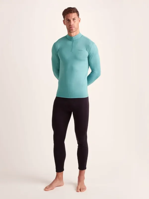 Tog 24 Grey Mens Snowdon Thermal Zip Neck Jumper