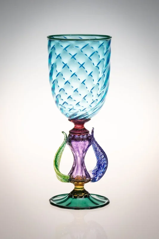 Tutti Frutti Wine Goblets – Copper Blue