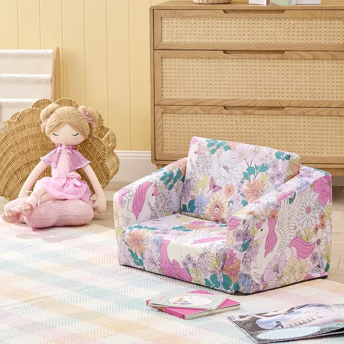 Unicorn Floral Field Flip Out Sofa