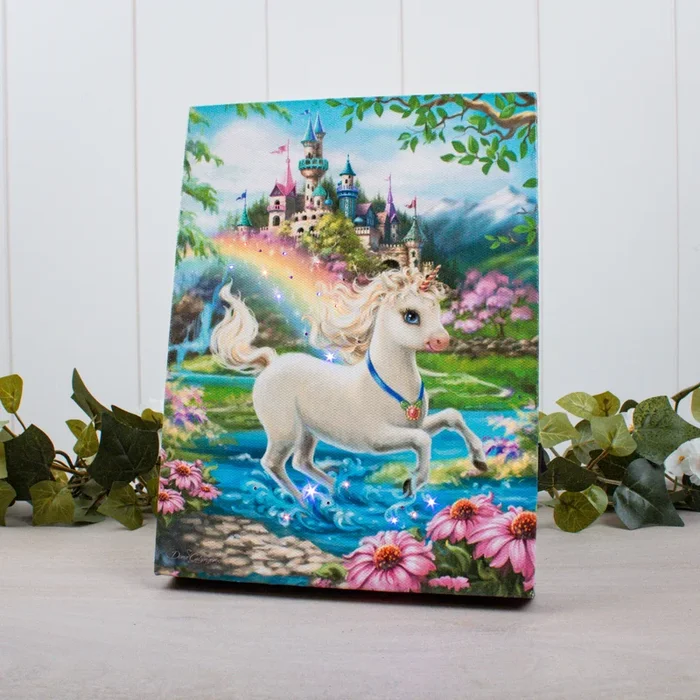 Unicorn Princess 8×6 Lighted Tabletop Canvas