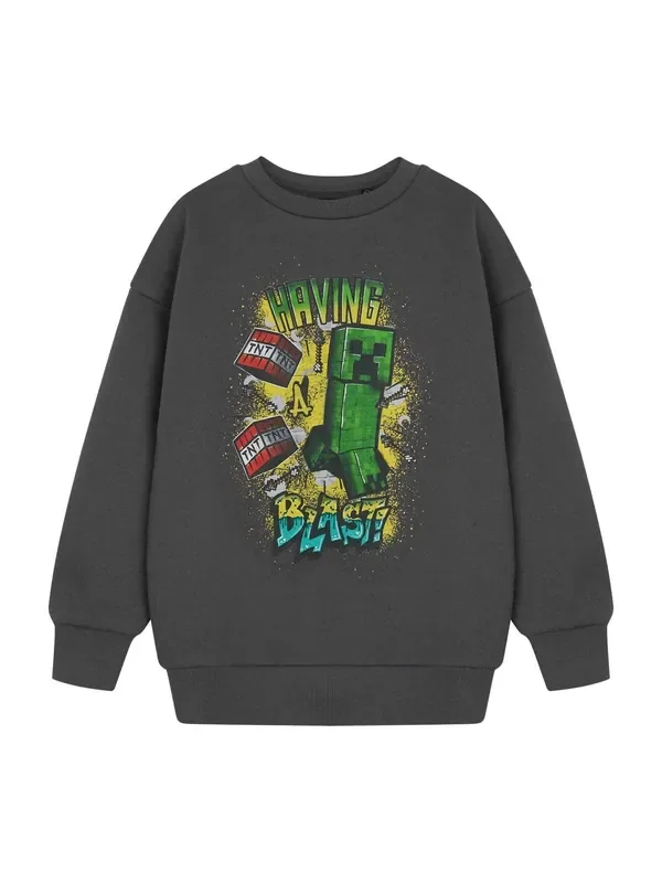 Vanilla Underground Grey Boys Minecraft 100% Cotton Sweatshirt