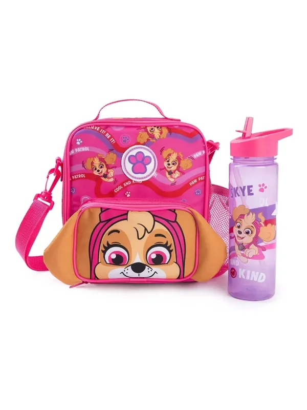 Vanilla Underground Pink Girls Paw Patrol Lunch Bag and Bottle Set