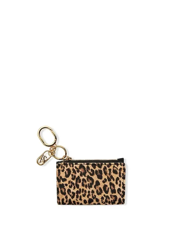 Victoria‘s Secret Leopard Print Brown Foldable Keyring Card Holder