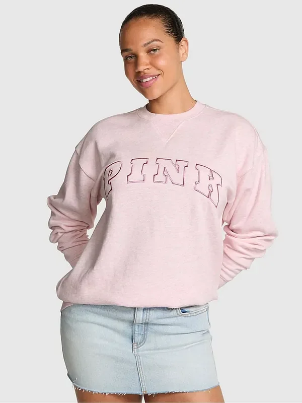 Victoria‘s Secret PINK Heather Pink Petal Fleece Sweatshirt
