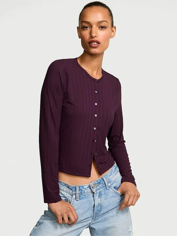 Victoria‘s Secret Winter Wine Purple Modal Cardigan