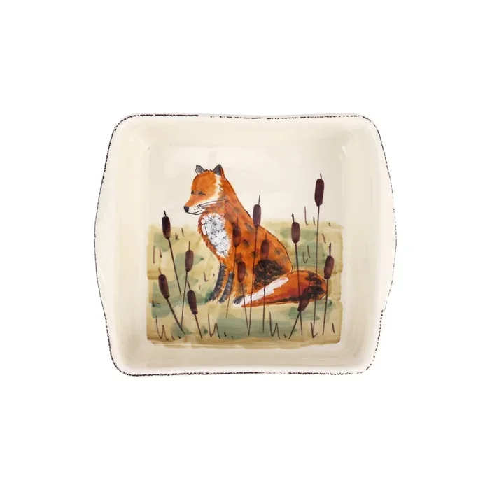 Vietri Wildlife Fox Square Baker