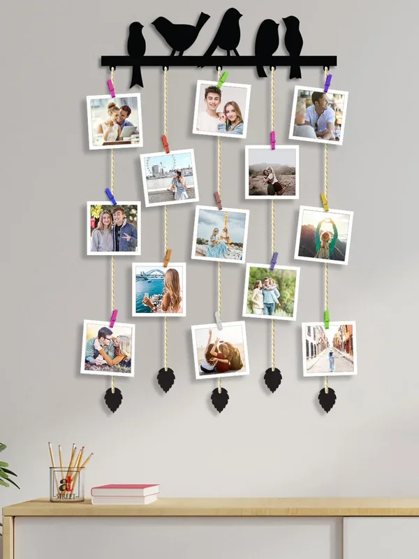 Wall Decor Black Birds Hanging MDF Size;-18.5x32Inch