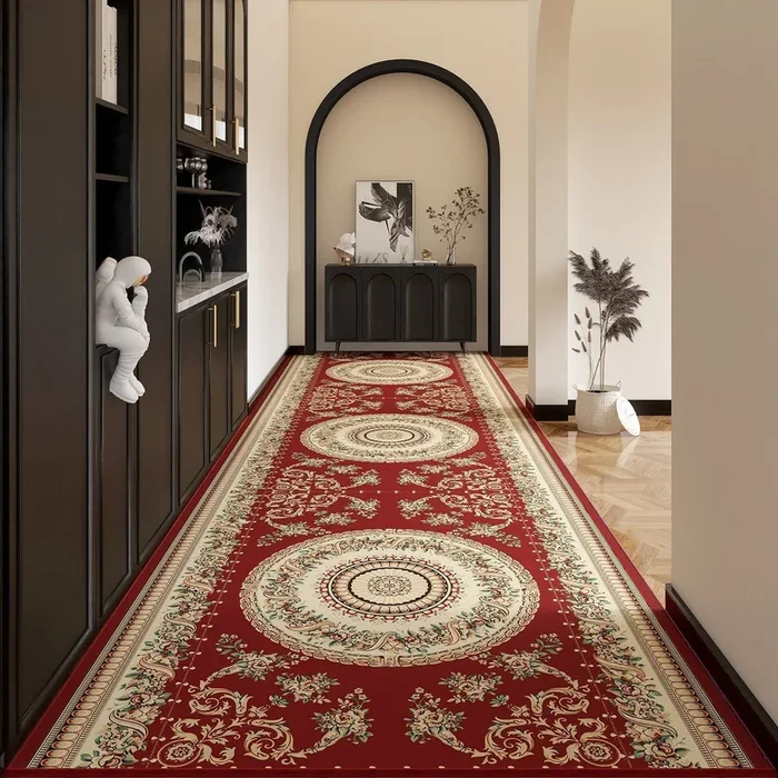 Washable Entryway Runner Rug Ideas, Bedside Runner Rugs, Non Slip Entrance Runner Rugs, Traditional Red Persian Long Narrow Runner Rugs, Extra Long Hallway Runners