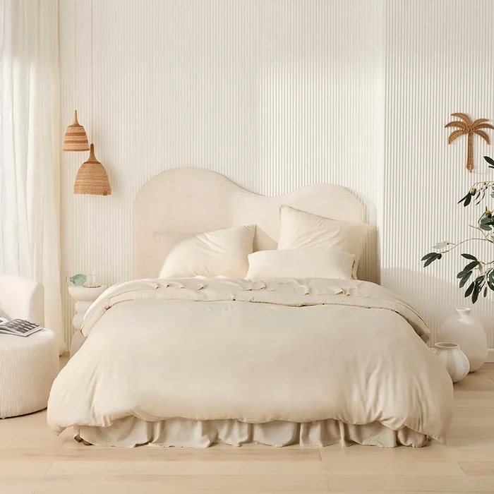 Washed Bamboo Linen Natural Quilt Cover Set + Separates