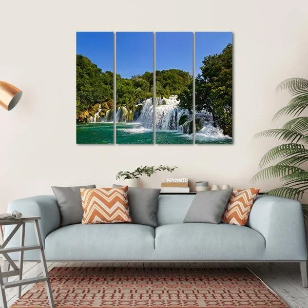 Waterfall Krka Croatia Canvas Wall Art