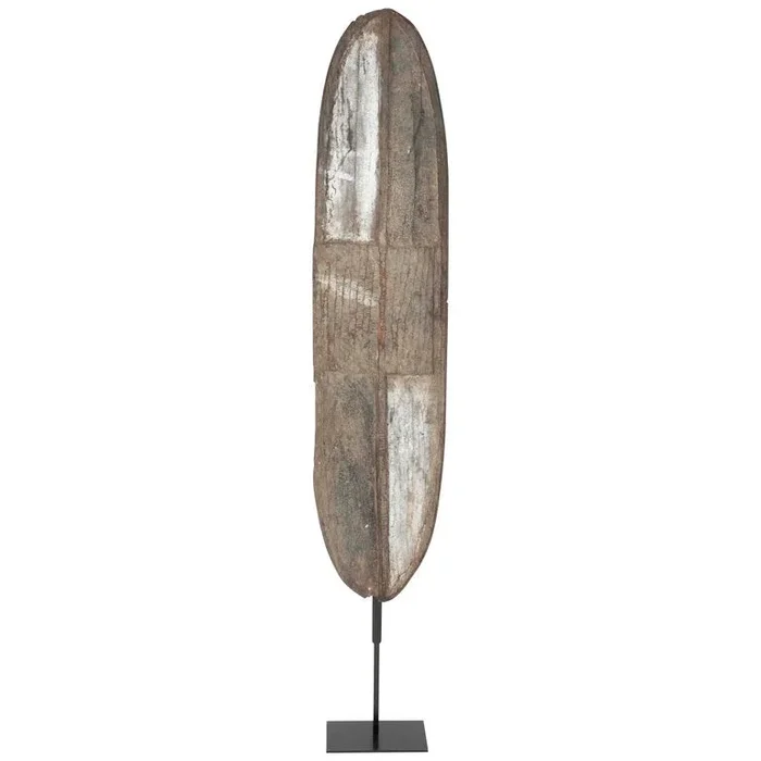 Western Mongo Shield from The Democratic Republic of Congo on Bronze Stand
