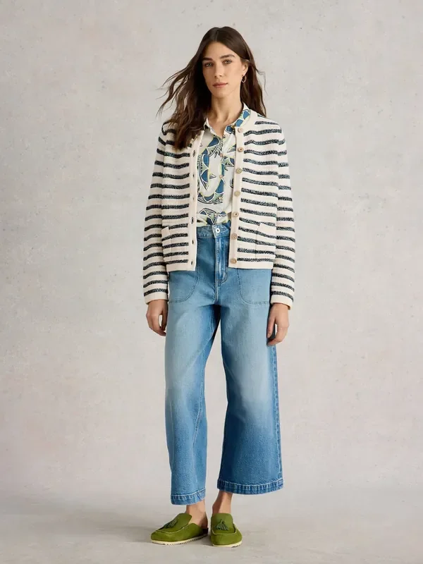 White Stuff Blue Belle Stitchy Cardigan