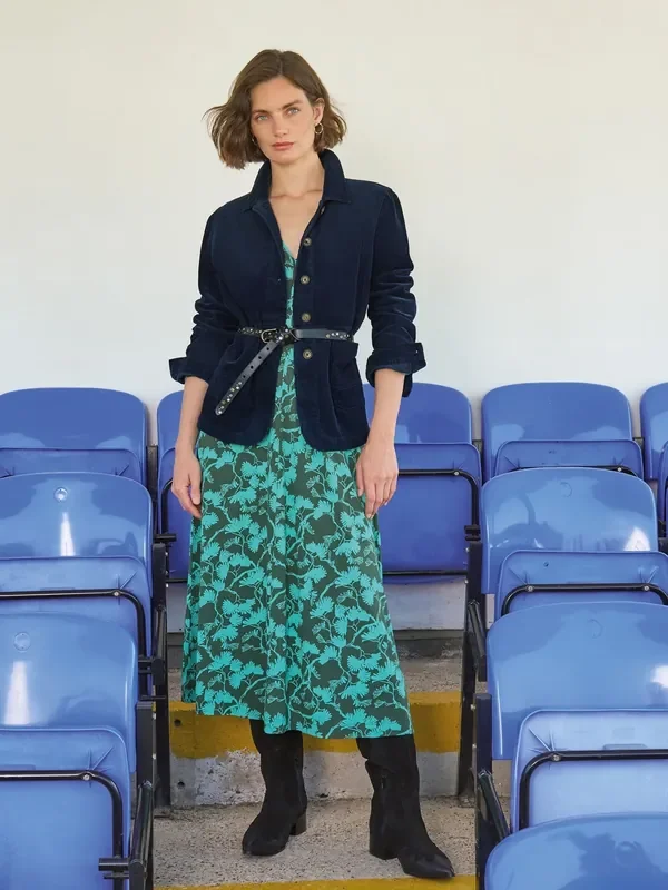 White Stuff Blue Carrie Cord Jacket