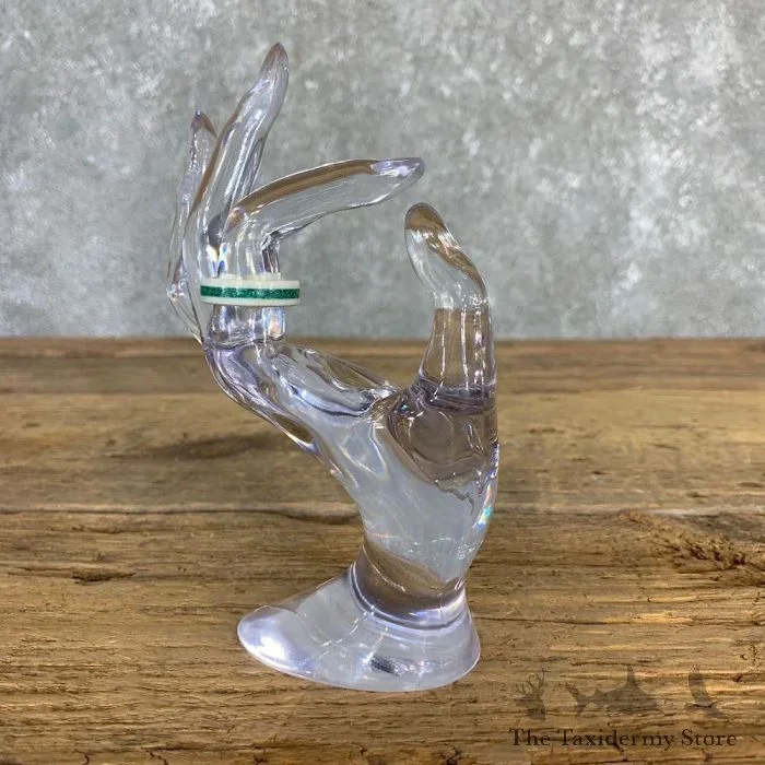 Whitetail Deer Antler Ring with Malachite Inlay For Sale