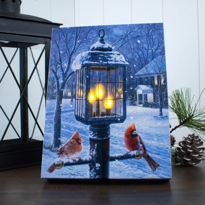 Winter Peace 8×6 Lighted Tabletop Canvas