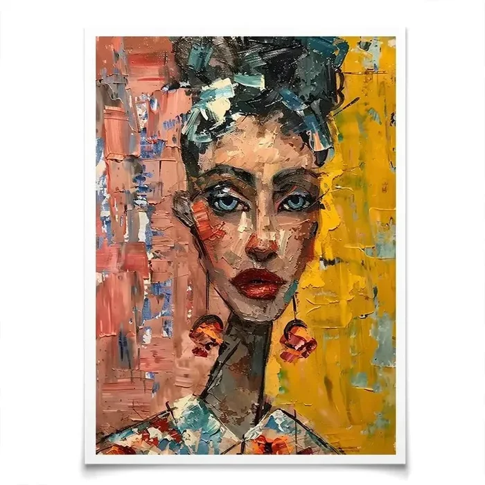 Woman With Earrings Art Print