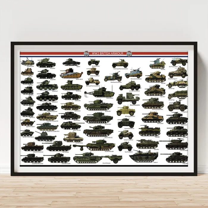 WW2 British Tanks Art Print