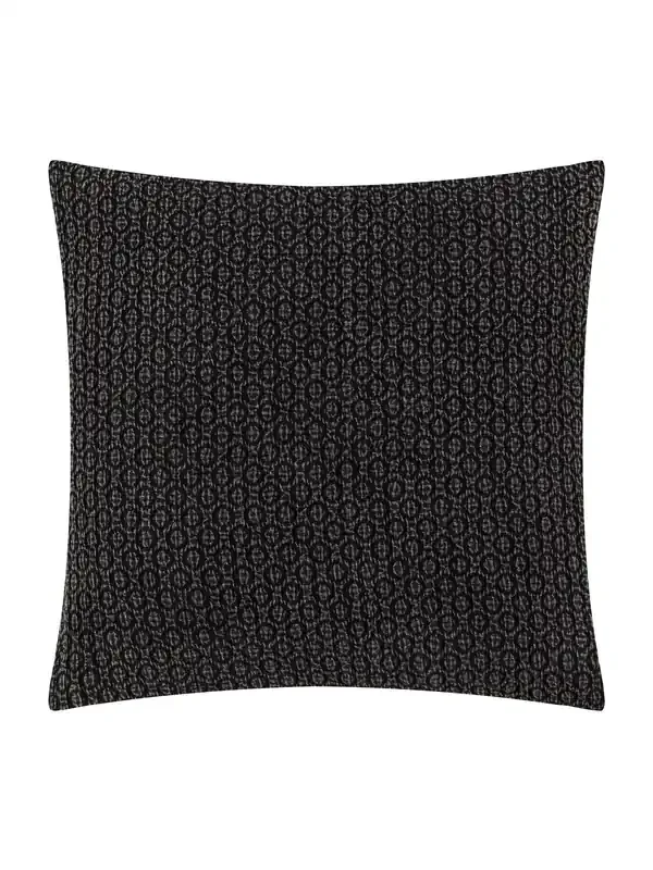 Yard Black Tryfan Textured Cotton Polyester Filled Cushion