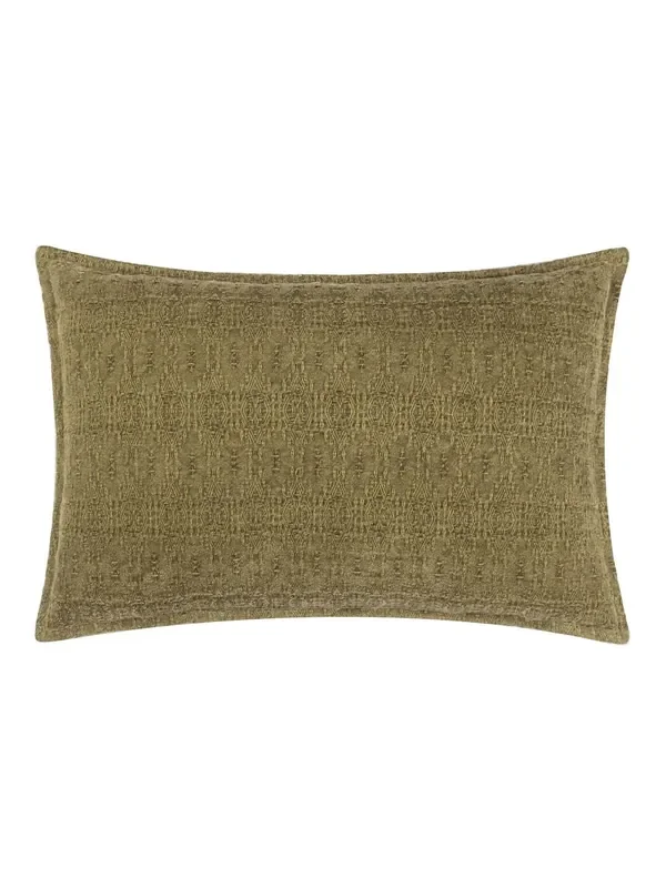 Yard Green Ramas Jacquard Polyester Filled Cushion