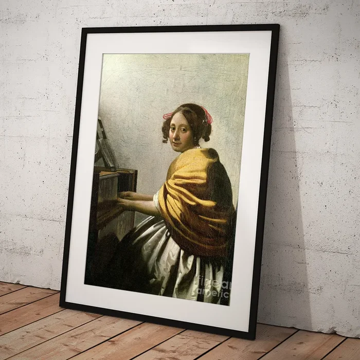 Young Woman at a Virginal Art Print