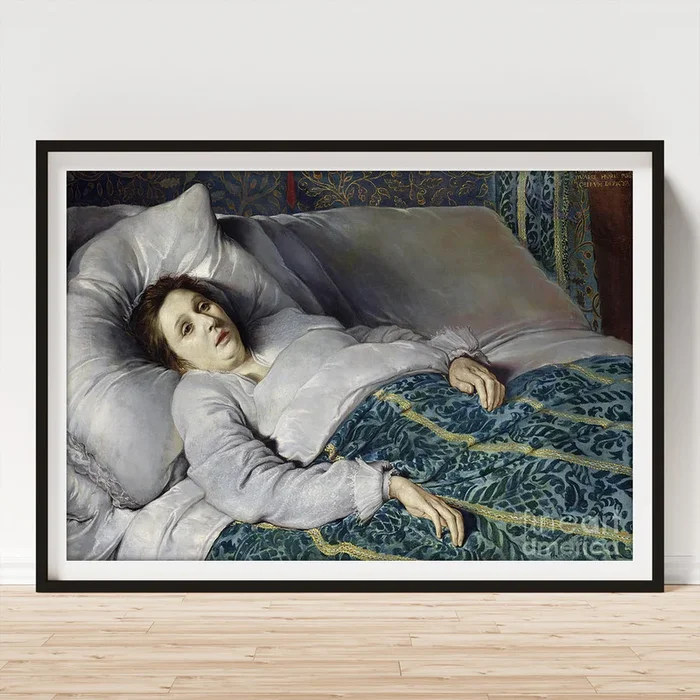 Young Woman On Her Death Bed, 1621 Art Print