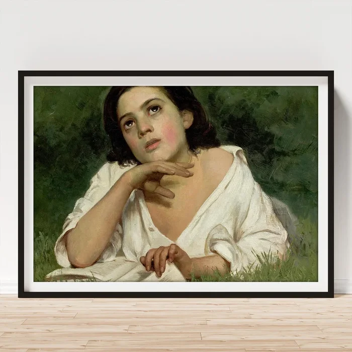 Young Woman With Book Art Print