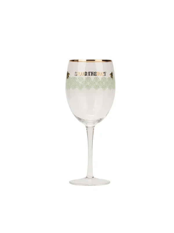 Yvonne Ellen Set of 2 Clear Bee Wine Glasses