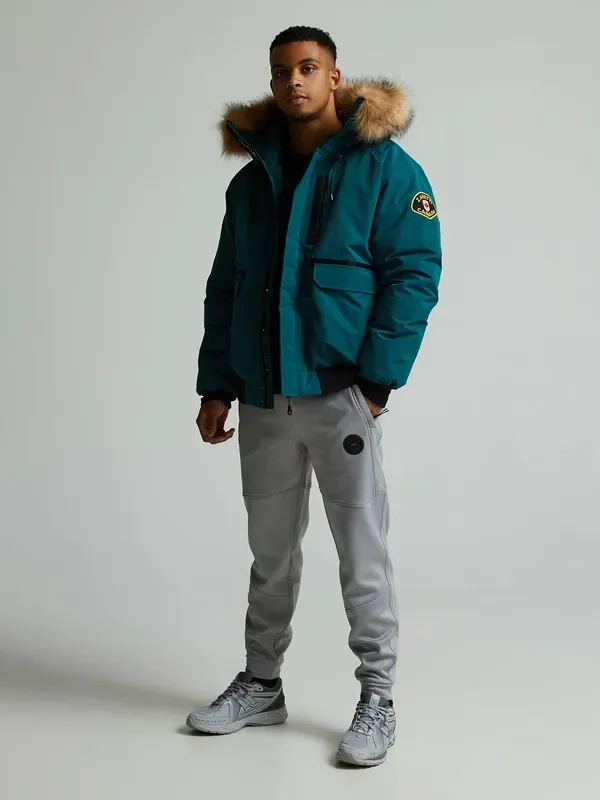 Zavetti Canada Blue Abelli 2.0 Hooded Bomber Jacket