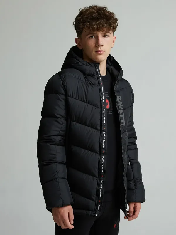 Zavetti Canada Junior Fallori Hybrid Puffer Black Jacket